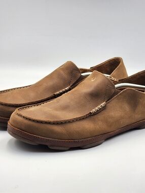 Okulai Moloa Loafers Brown Leather Mens Size 14